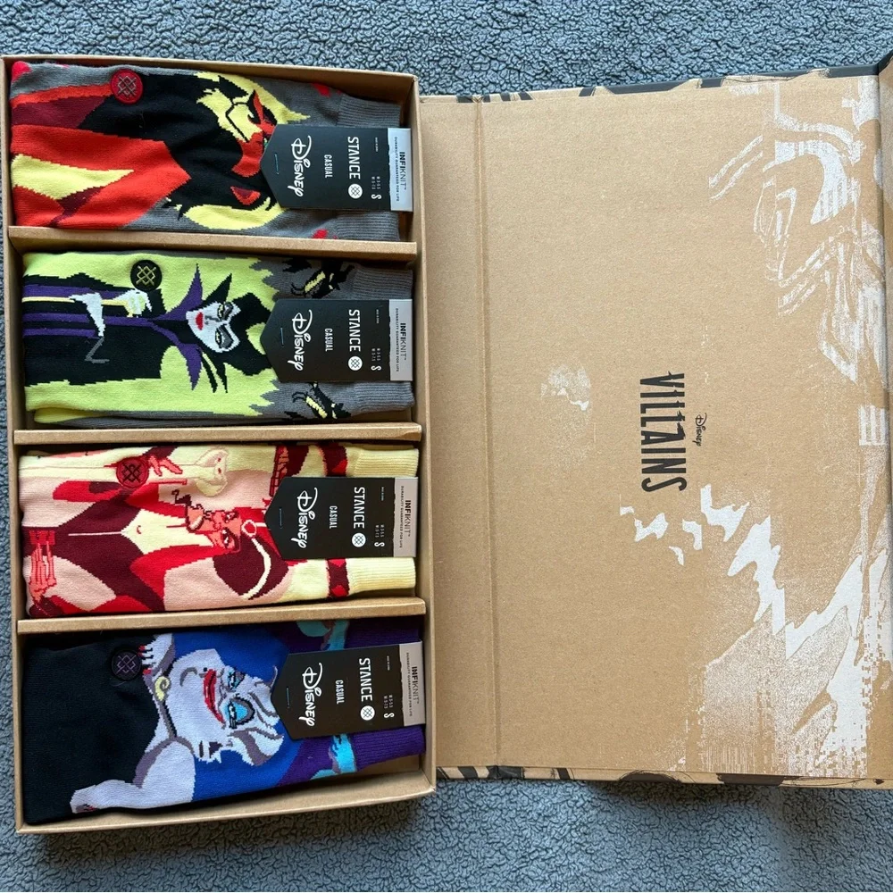 Stance Disney Villains Infiknit Multicolor Crew Socks Box Set